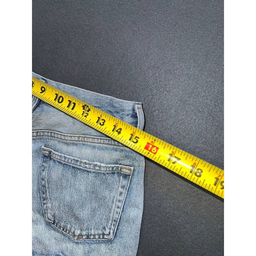 Agolde Sz 27 Blue Parker Y2K Vintage Cut Off Short Distressed Button Fly A010092 - Picture 8 of 9